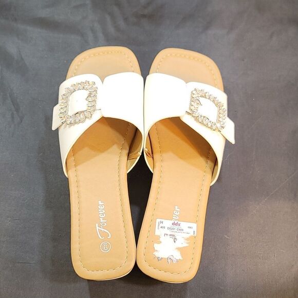 BRAND NEW FOREVER OPEN-TOE BLOCK HEEL ESPADRILLE WEDGE SANDAL G1 - Picture 3 of 12